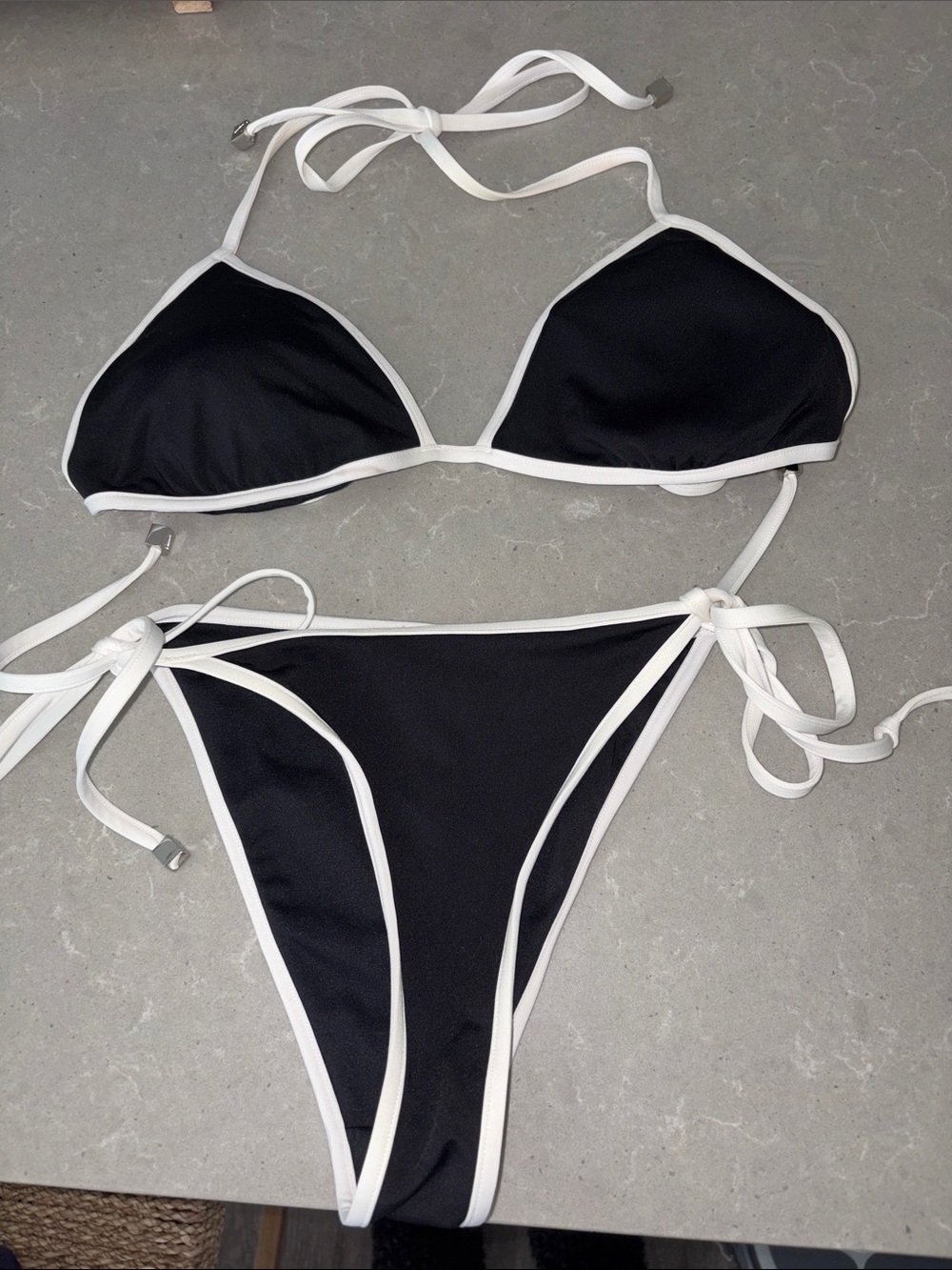Victoria's Secret Triangle String Bikini top size med bottoms size XS